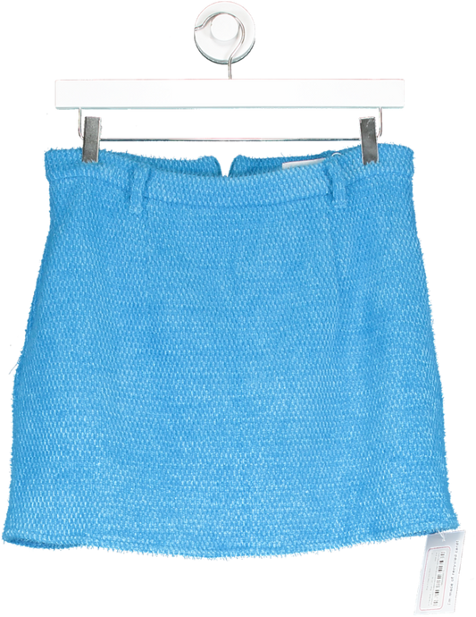 In The Style Blue Knitted Mini Skirt UK 10
