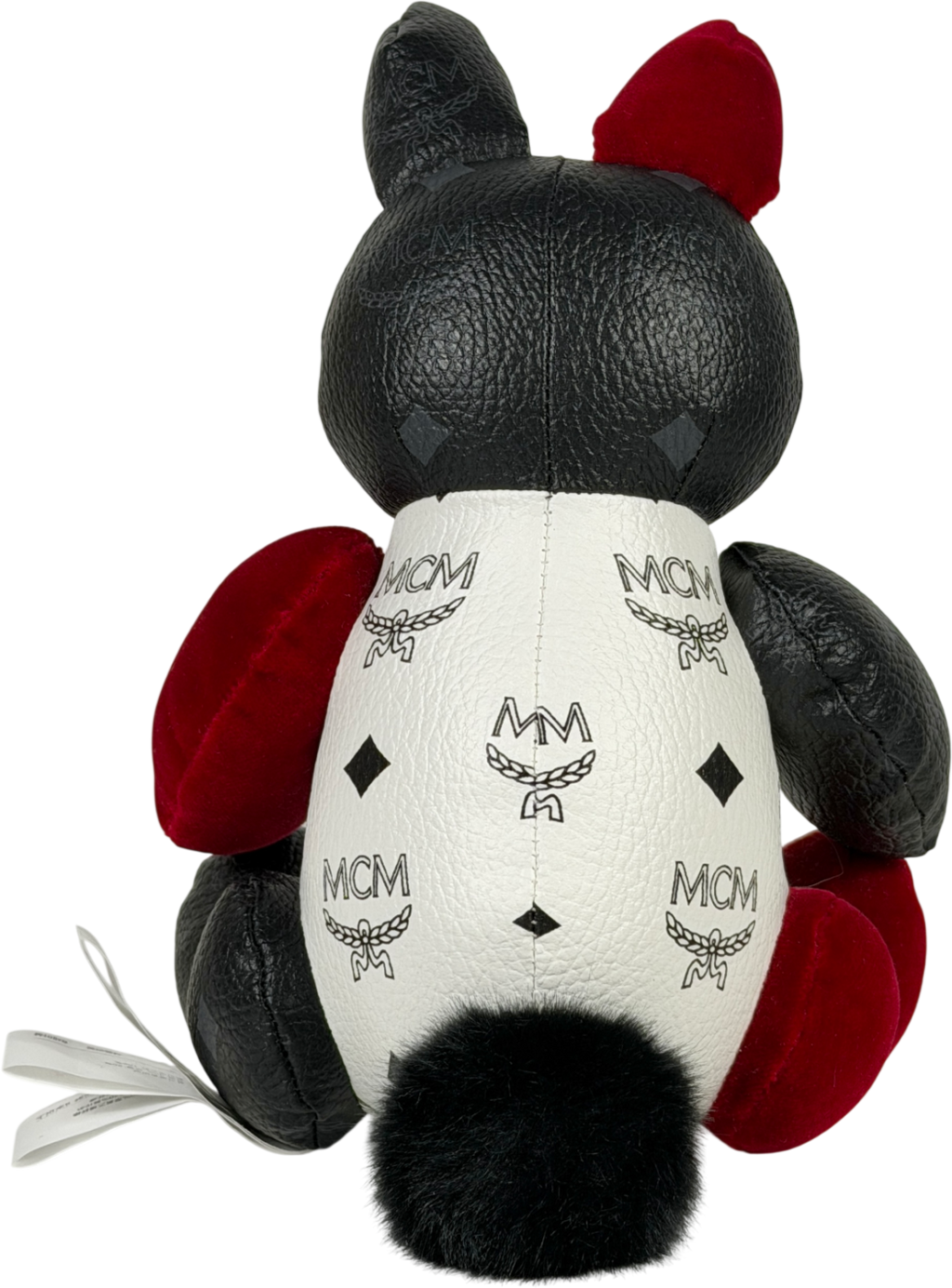 MCM Black Leather Rabbit Doll One Size