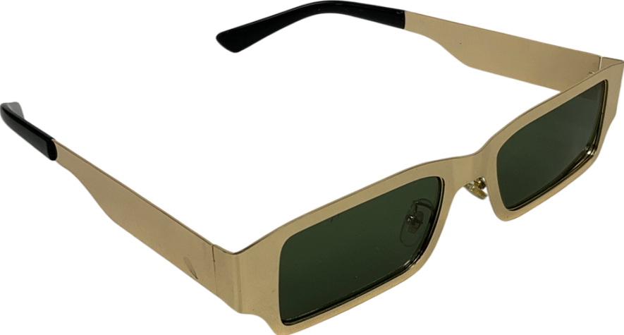 Jaded London Rectangular Glasses With Metallic Frame In Original Case One Size