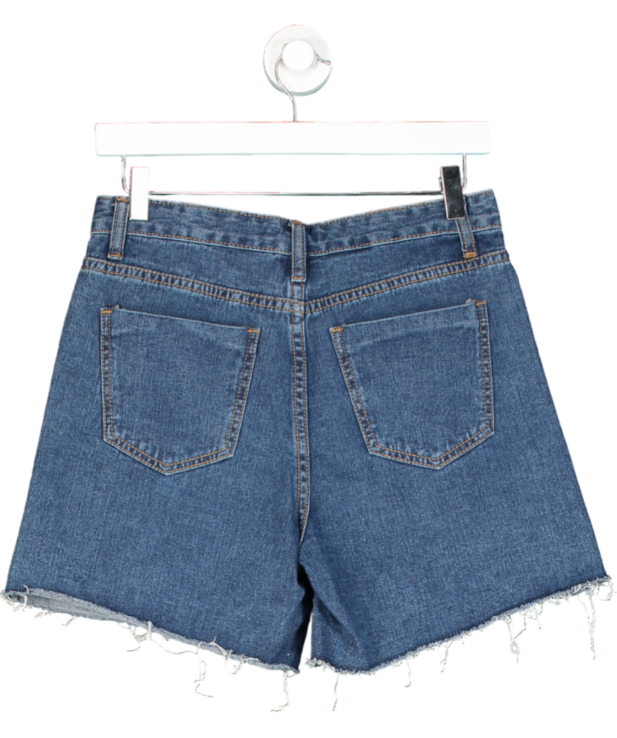 Momokrom Blue High Waist Denim Shorts UK 6