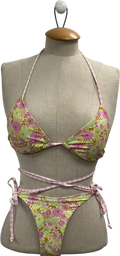 hunkemoller Multicoloured Floral Print Bikini Top & Bottoms UK 6