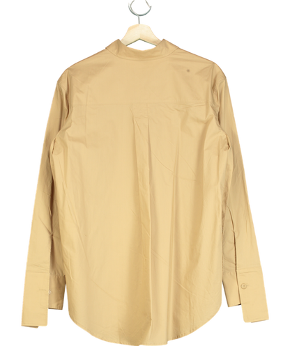 Karen Millen Beige The Founder Cotton Poplin Woven Shirt UK 10