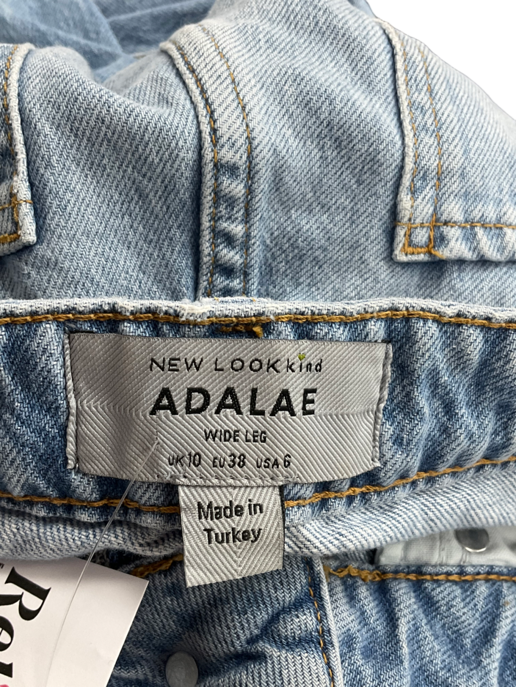 New Look Blue Adalae High-waist Wide Leg Jeans UK 10