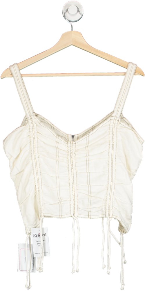 Urban Outfitters BDG Cream ruched cami top UK  L