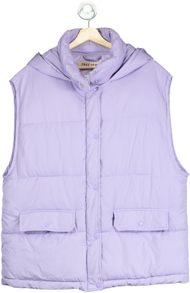 Free People Lavender Puffer Vest L