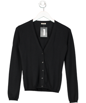 Miu Miu Black Fine Knit Cardigan UK 12