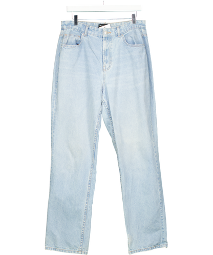 ASOS Blue Ember Low Rise Wide Leg Jeans In Bleach W32