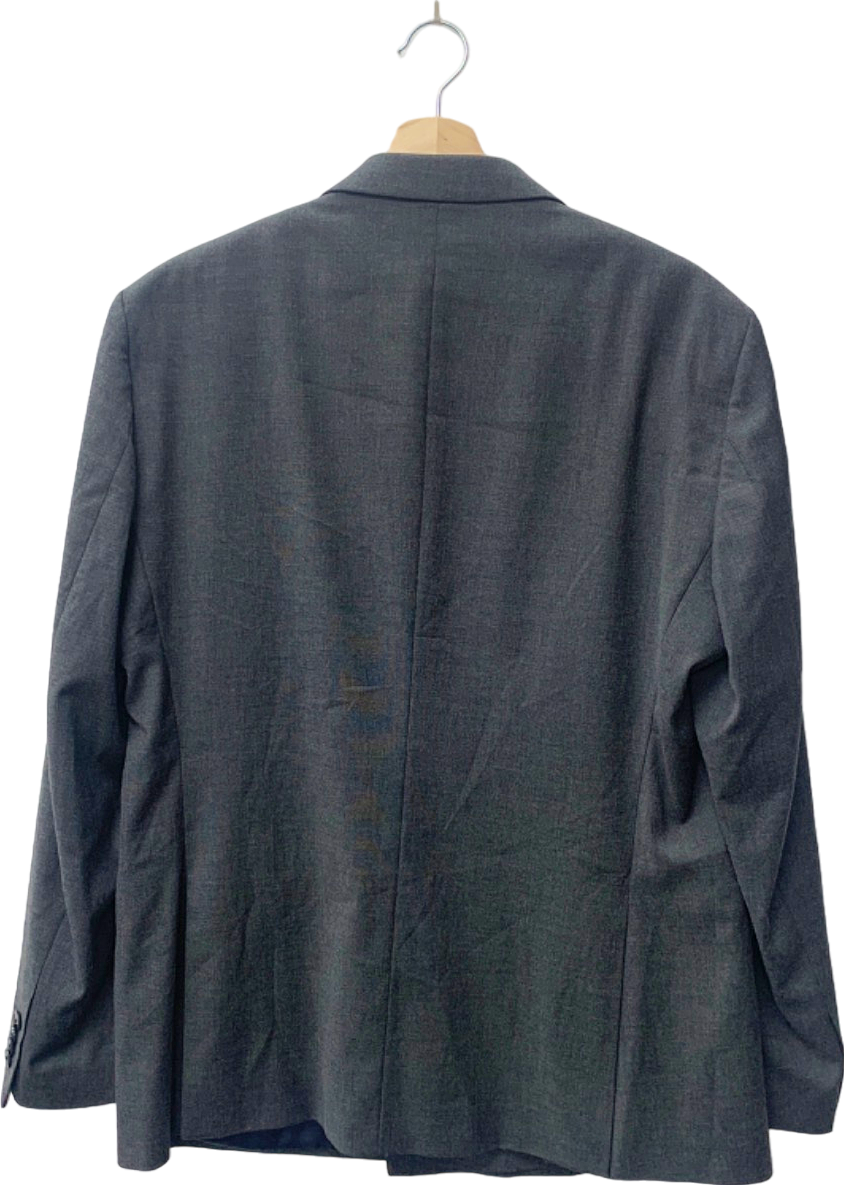Mango Black Double-Breasted Suit Jacket UK 42"