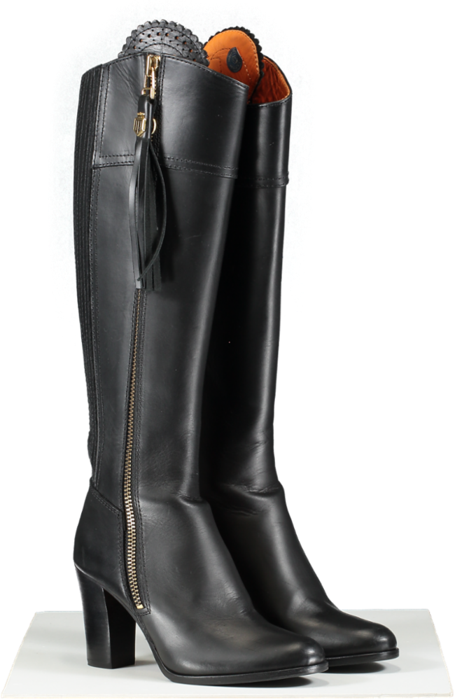 Fairfax & Favor Black The Regina Knee high boots UK 3 EU 36 👠