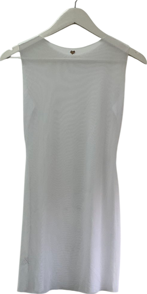 heart of sun White Tyra Mesh Dress UK S