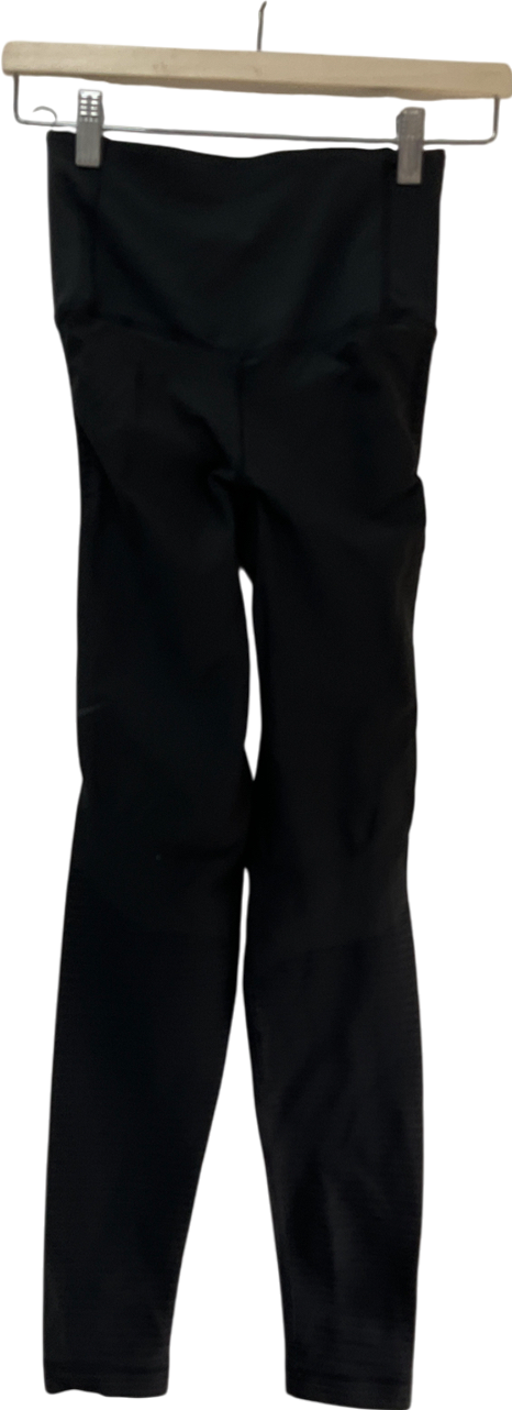 Nike Black High Waisted Ribbed Leggings UK S