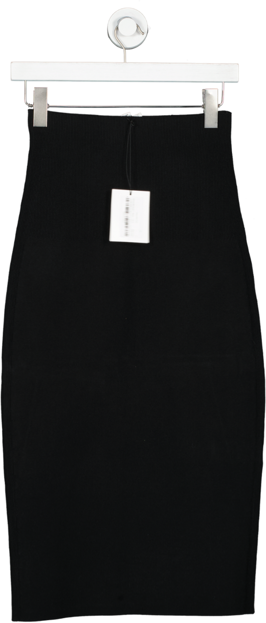 Victoria Beckham Black Fitted Midi Skirt UK 8