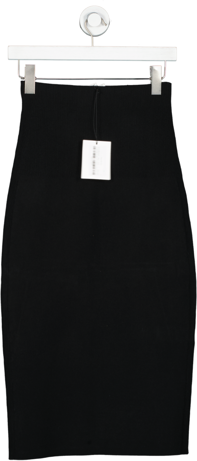 Victoria Beckham Black Fitted Midi Skirt UK 8