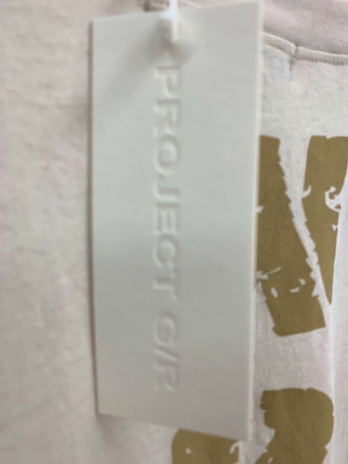 Project G/R Ivory Trompe-L'Oeil Double T-Shirt One Size