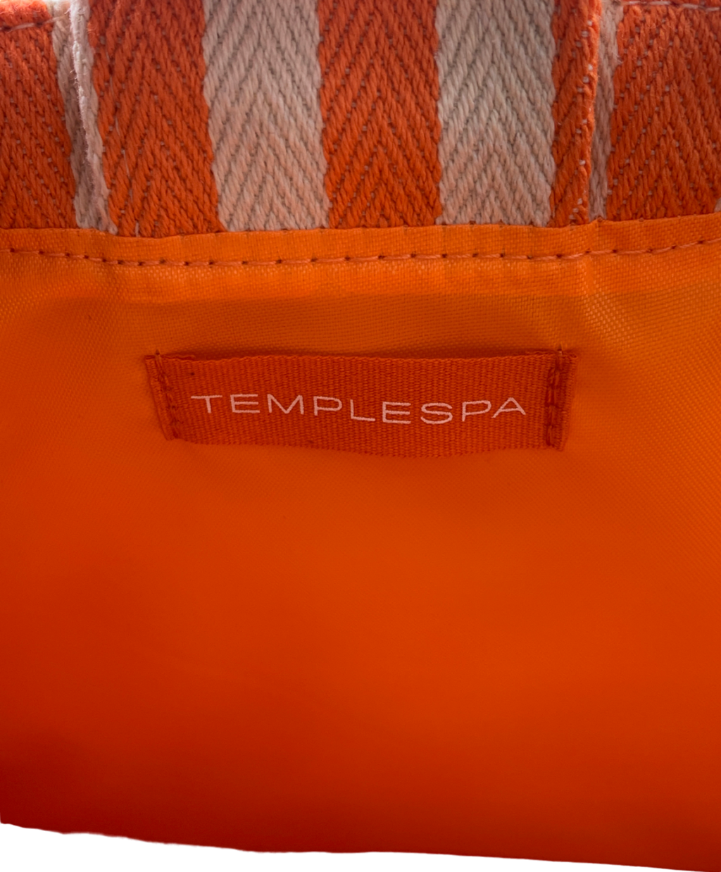 temple spa Orange Stripe canvas small Tote Bag