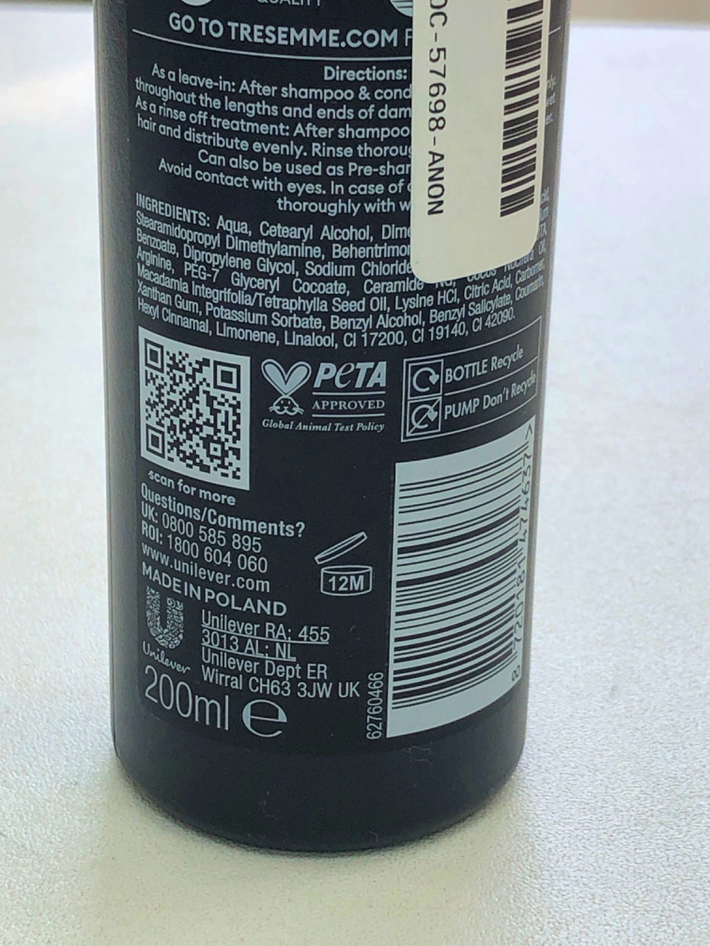 TRESemmé Lamellar Shine Leave-In Cream Serum Ultra Gloss Salon Finish 200ml