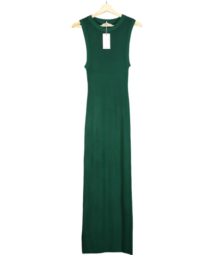 MANGO Green Knit Long Dress UK M