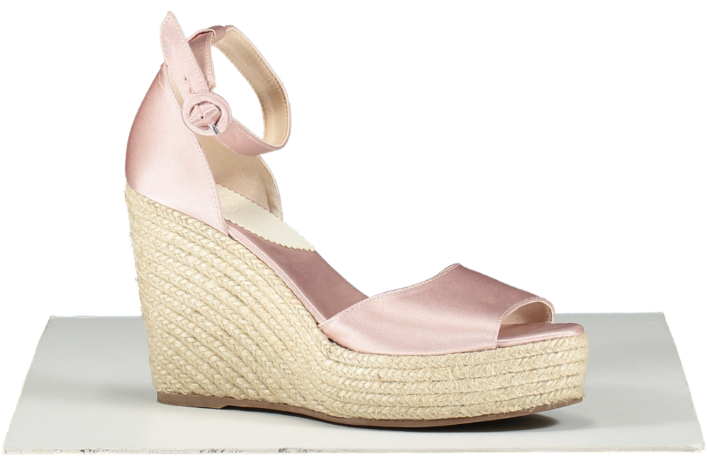 penelopechilvers Pink Corfu Atelier Satin Espadrille - Tea Rose UK 7 EU 40 👠