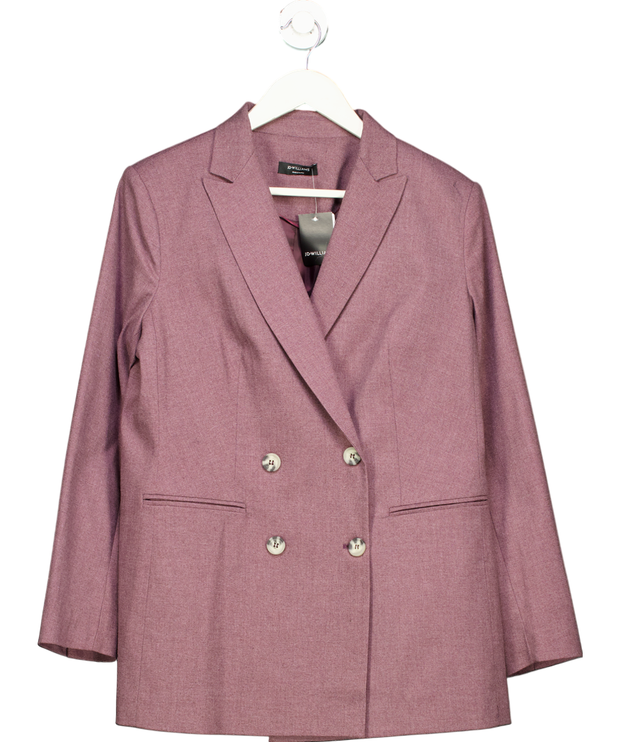 J.D Williams Purple Marl Double Breasted Blazer UK 12