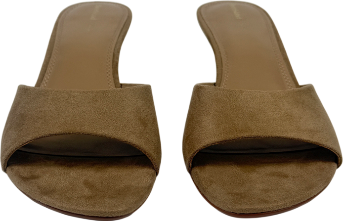 River Island Beige Suede Slip On Kitten Heel Mules UK 7 EU 40