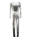 FIORUCCI Metallic Silver footed Jumpsuit UK M