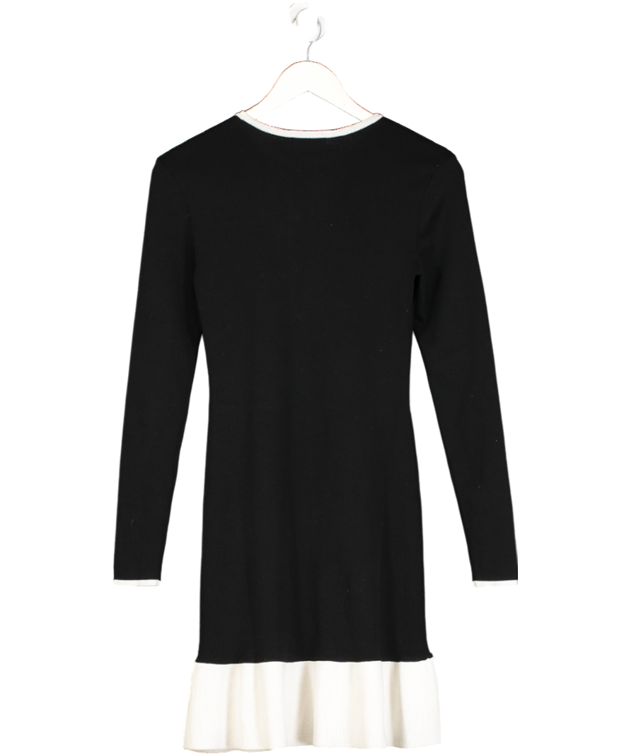 River Island Black Long Sleeve Knitted Mini Dress UK 6