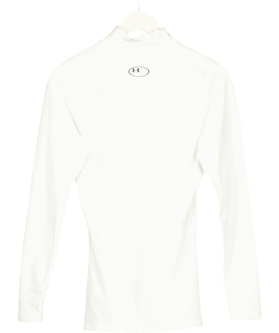 Under Armour White Men's Heatgear® Mock Long Sleeve UK M/L