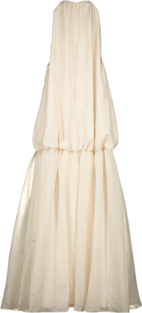 ARRANGE Organza Midi Dress In Cream UK 10