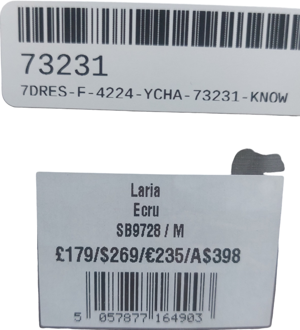 House of CB Beige Laria Vegan Leather Maxi Dress UK M