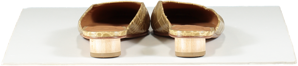 LoQ Brown Carmen Crocodile Effect Mules UK 6 EU 39 👠
