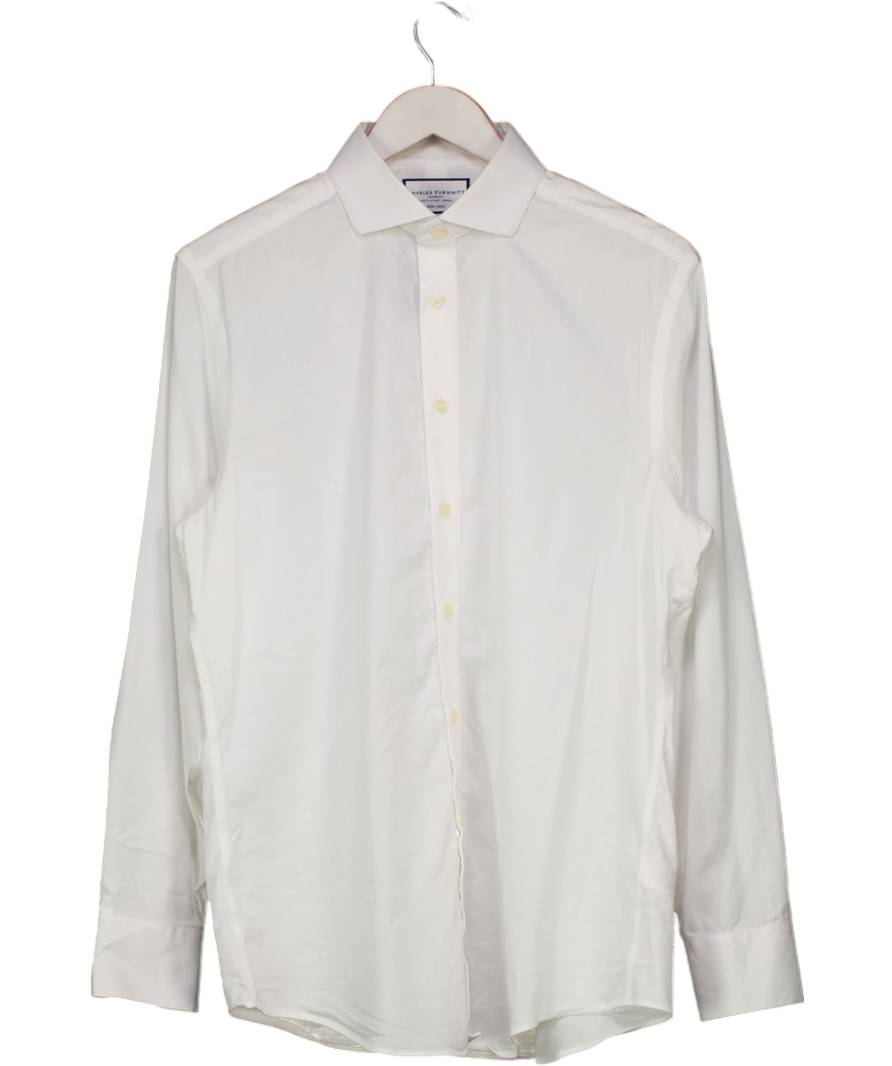 Charles Tyrwhitt White Non-iron Twill Shirt UK M