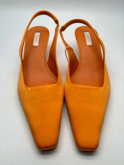 Arket Orange Slingback Kitten Heels UK 3