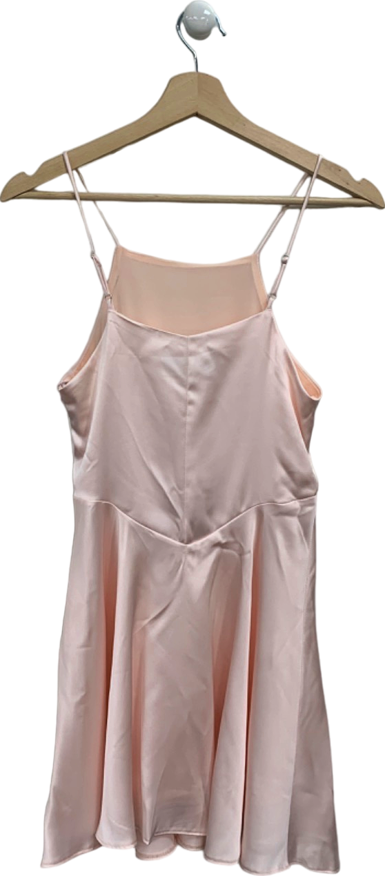 Zara Pink Satin Slip Dress XS