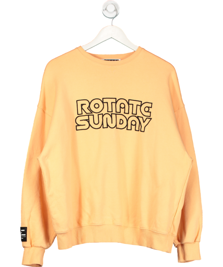 Rotate Birger Christensen Orange Rotate Sunday Embroidered Logo Sweatshirt UK S