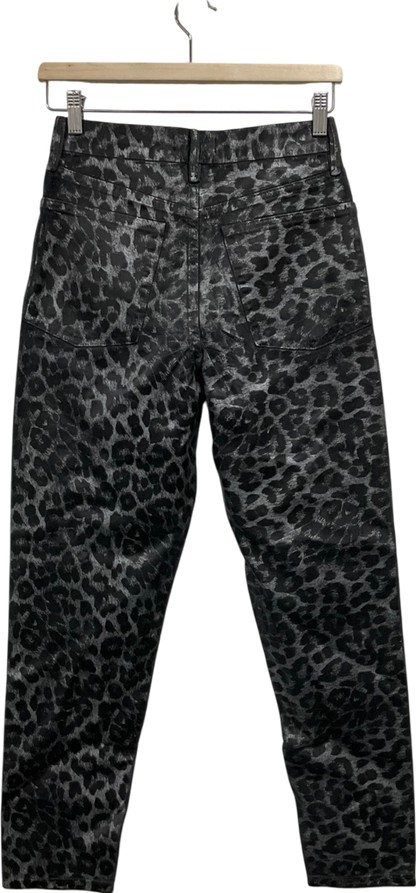 Next Metallic Leopard Straight Leg Jeans UK 6