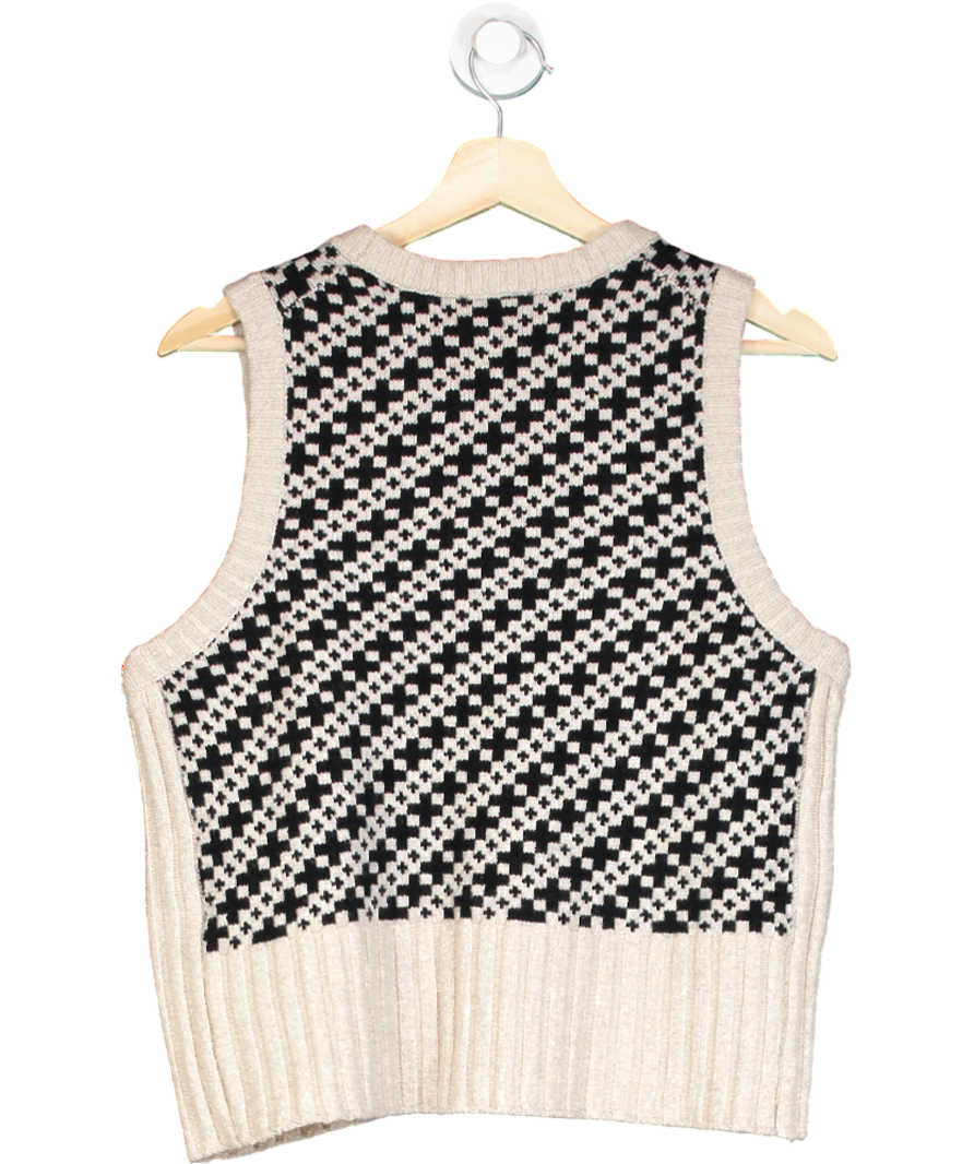 ME+EM Multicoloured Detachable Turtle-Neck Knitted Vest UK 12