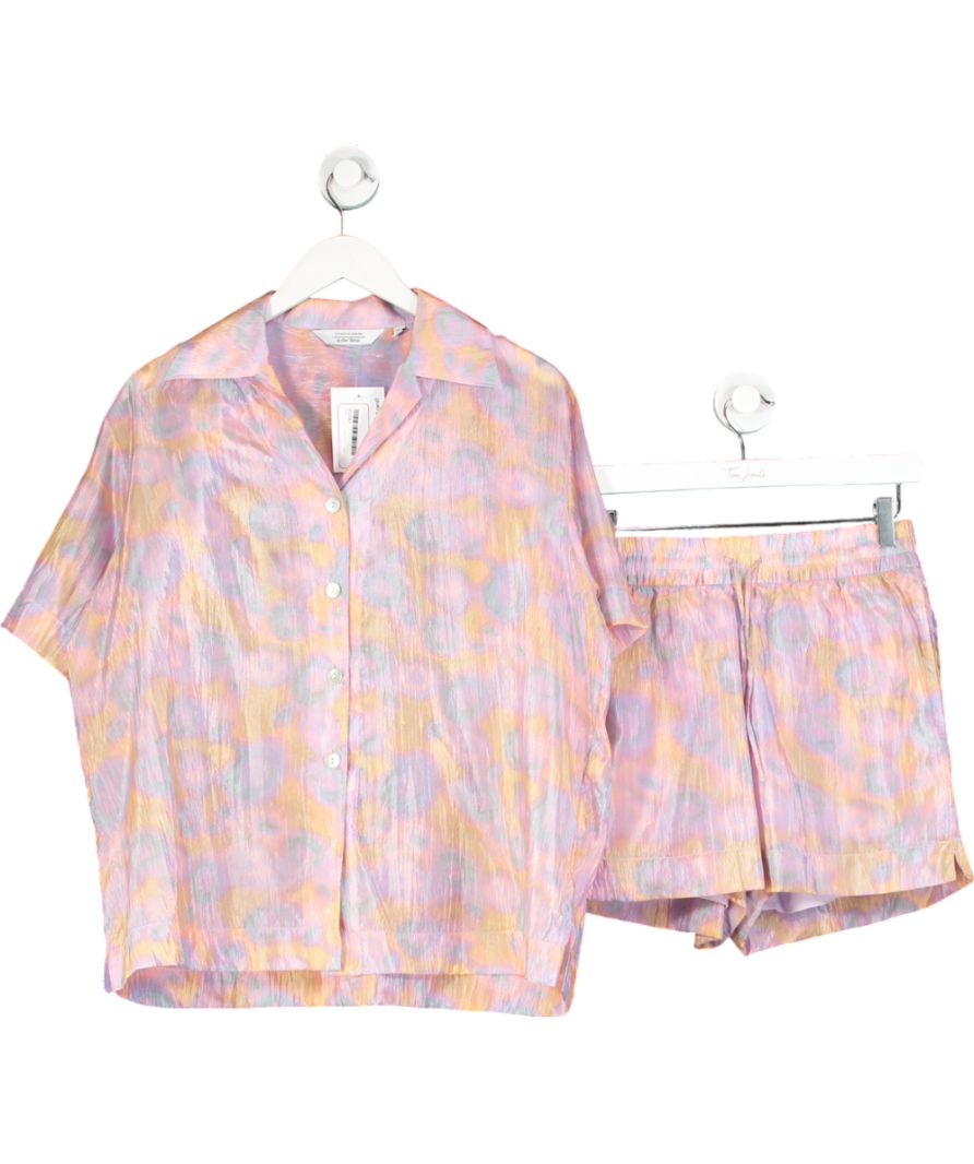 & Other Stories Purple Pastel Print Shirt Uk 8 And Shorts Set UK 6