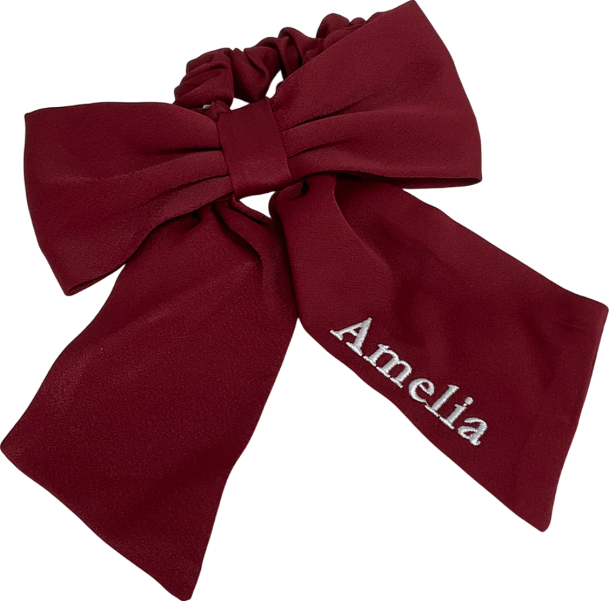Red  “Amelia” personalised hair bow