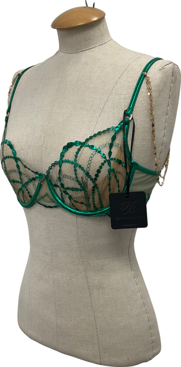 Honey Birdette Green Goldy Bra UK 34D