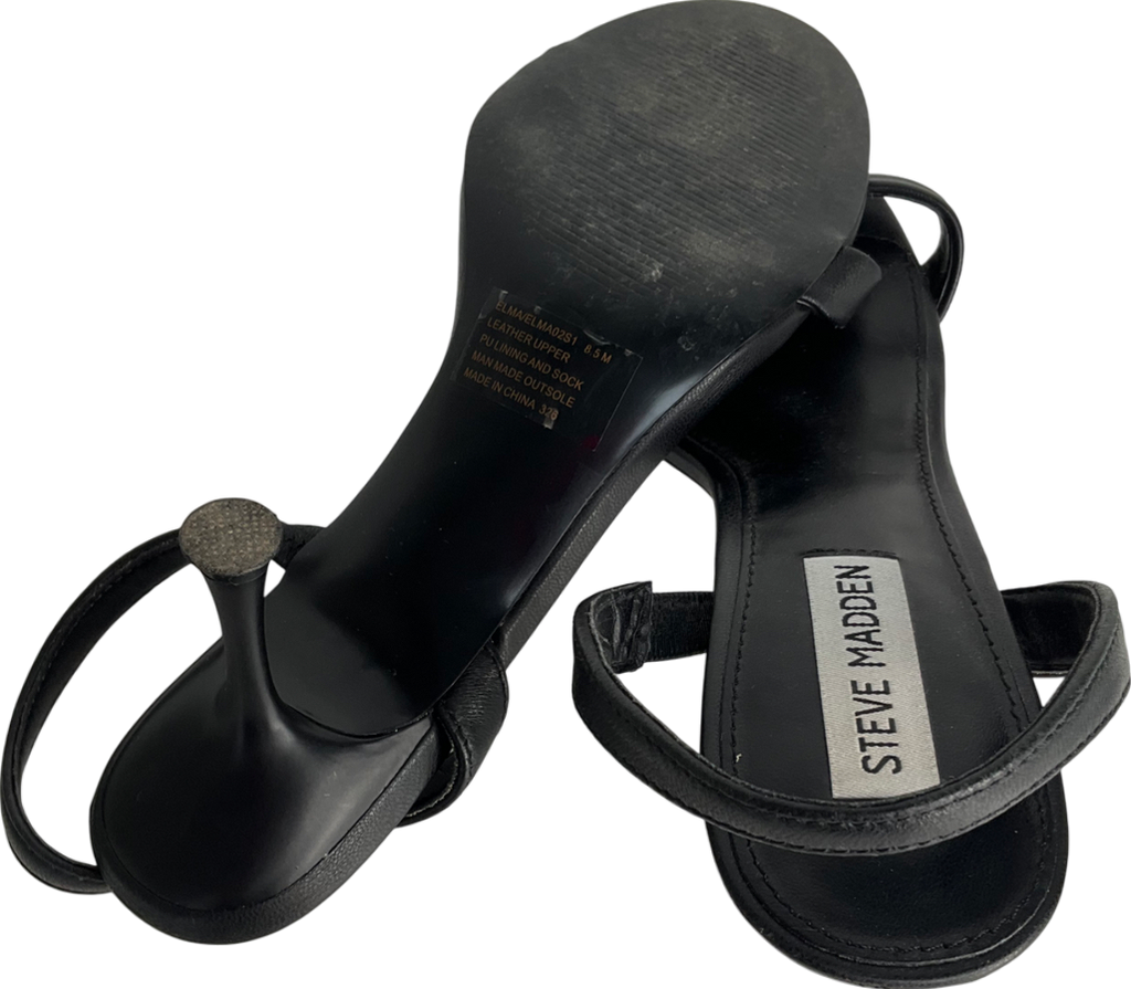STEVE MADDEN Black Sling Back Heels UK 6 EU 39 👠