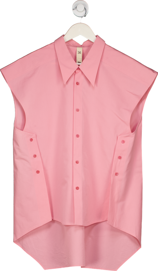 Petar Petrov Pink Sleeveless Button-Down Shirt UK 8