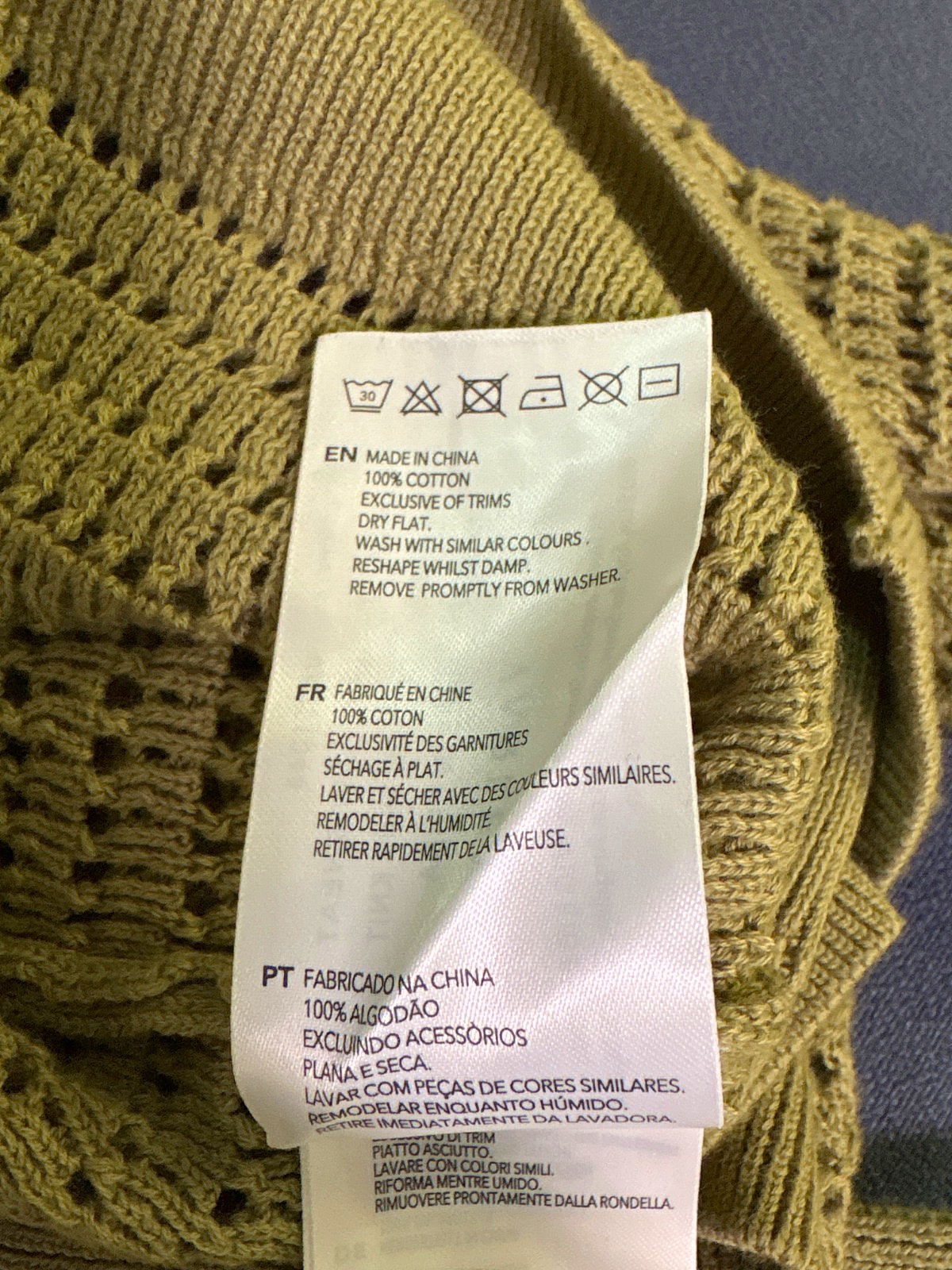 Varley Olive Kershaw Sweat top UK M