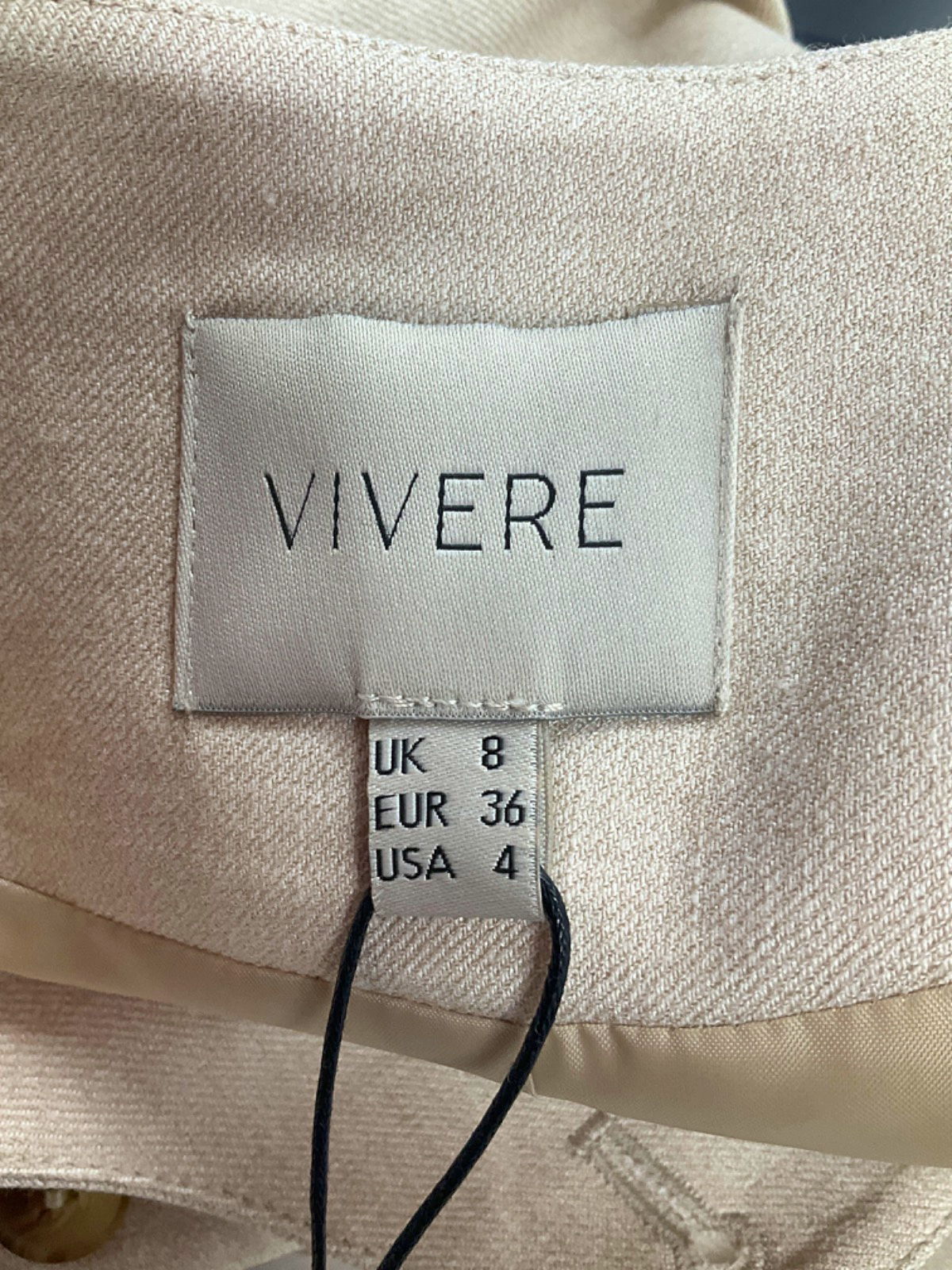 Vivere Beige Sleeveless Vest UK 8