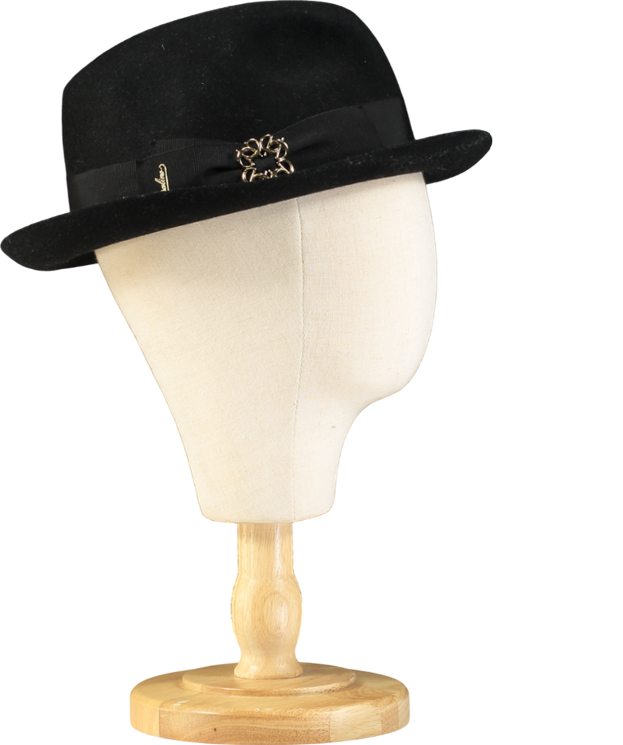 Elie Saab X Borsalino Black Nila Hat UK S