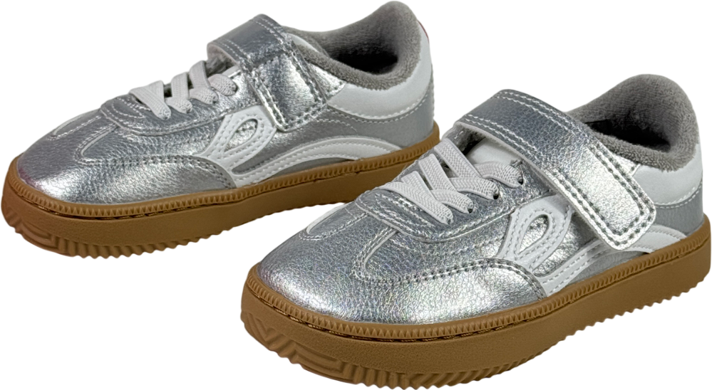 Lejan Metallic One Silver Podiatrist Approved Trainers UK 8.5 EU 26 👼