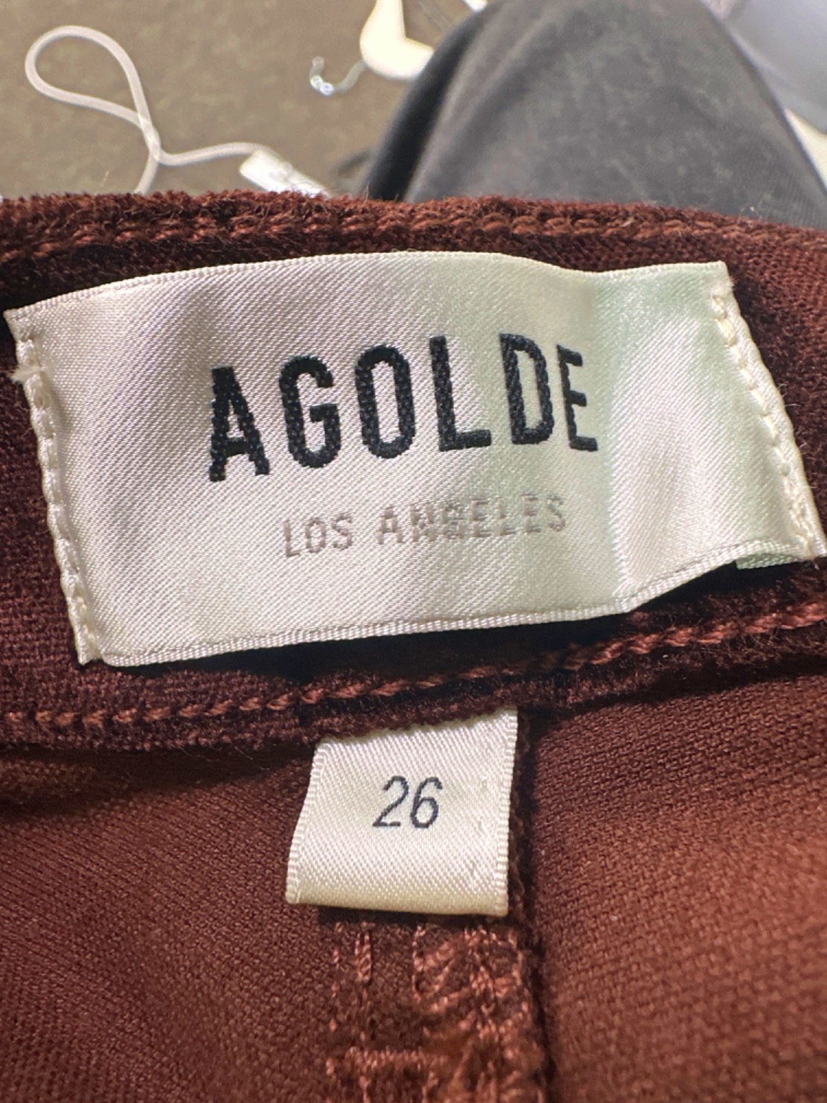 AGOLDE Chocolate Milk Nico Boot High Rise Boot Jeans UK W26