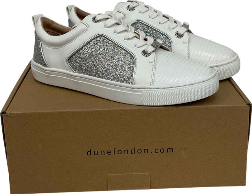 Dune White Estela Trainers E Fit UK 5 EU 38 👠