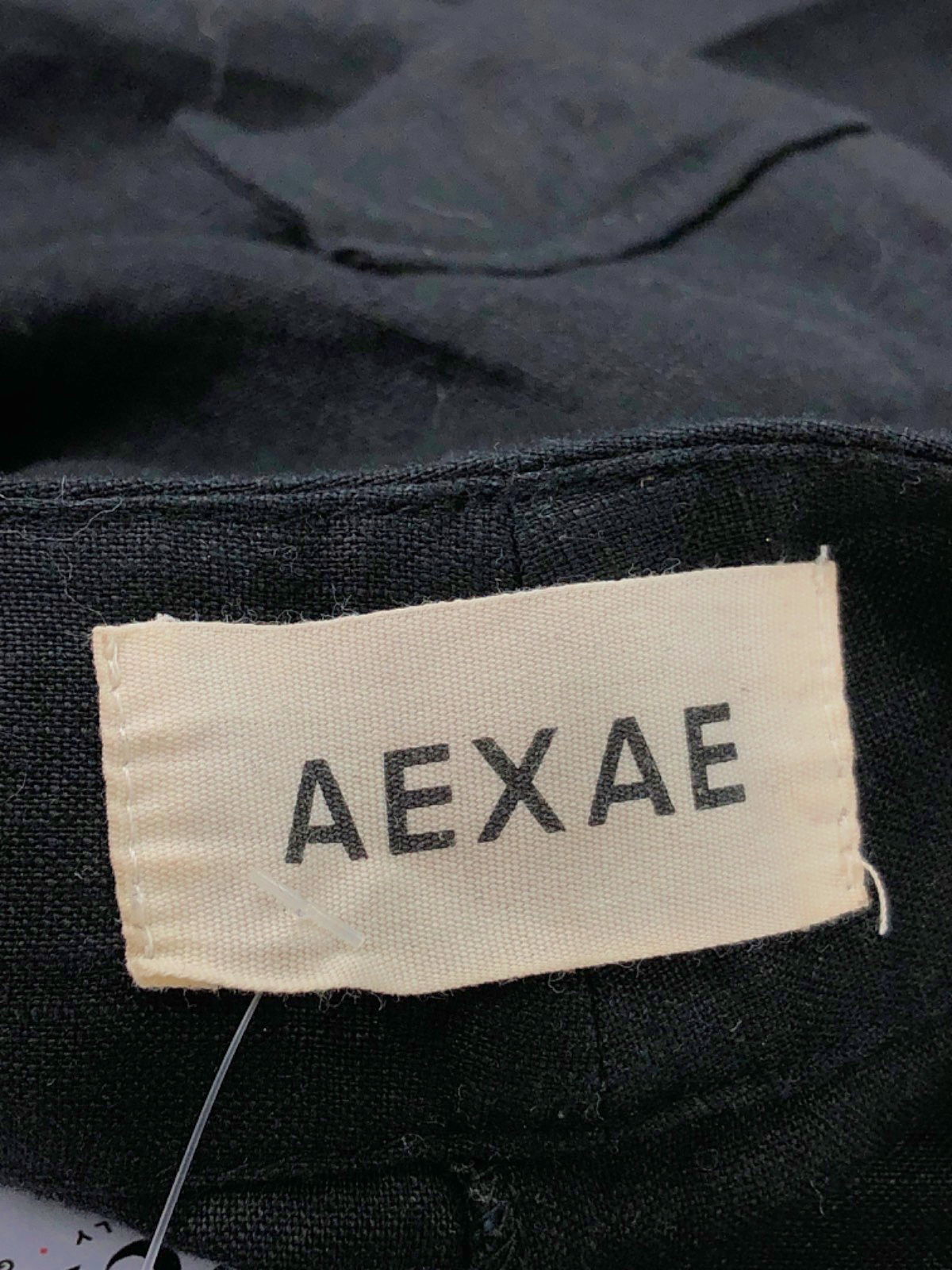 AEXAE Black Linen Trousers UK XS