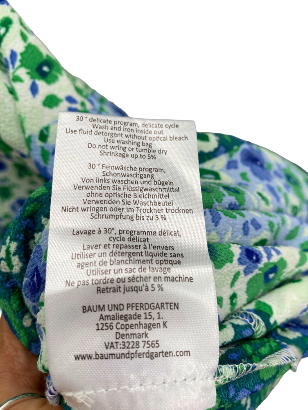 Baum Und Pferdgarten Blue Green Floral Midi Dress UK Size 10