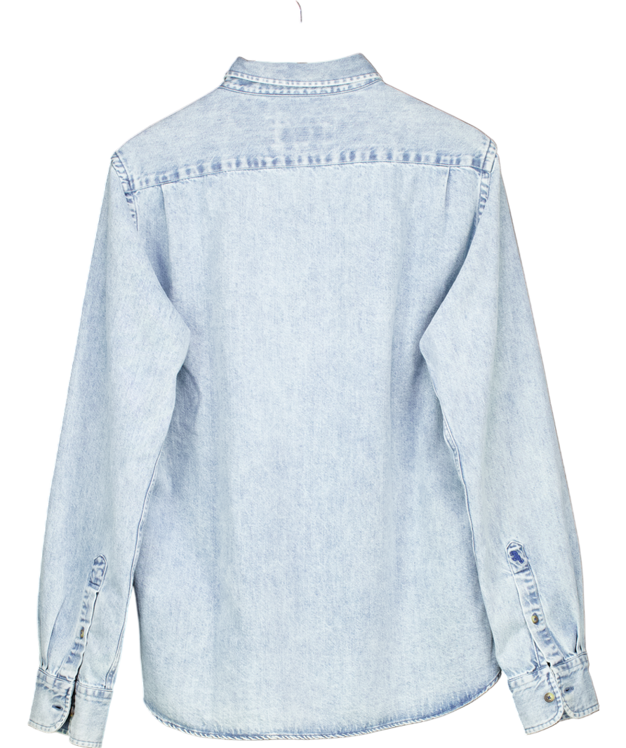 Beaufort & Blake Blue Kinver Mid Wash Denim Shirt UK M